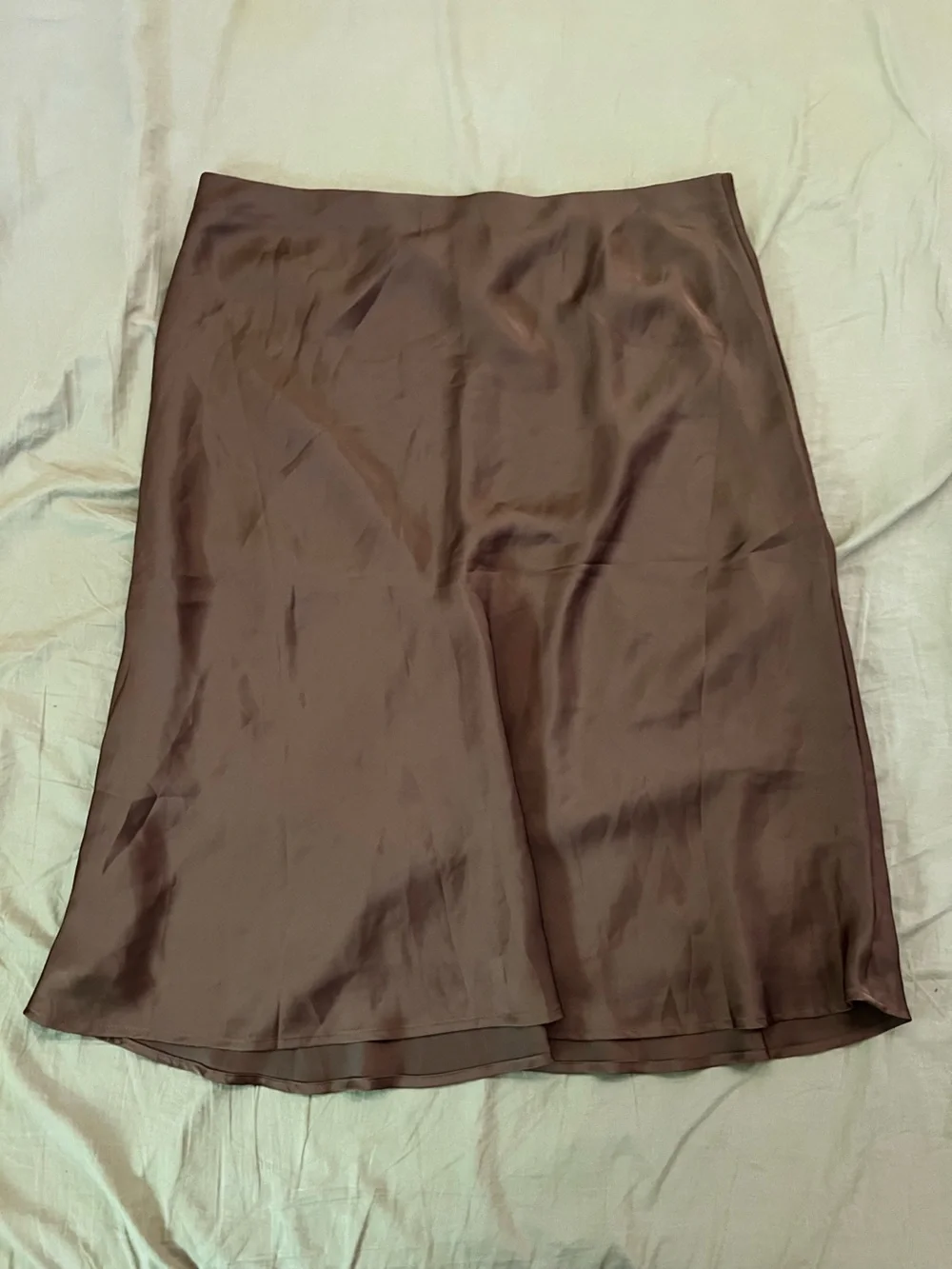 Classic Brown Midi A-Line Skirt